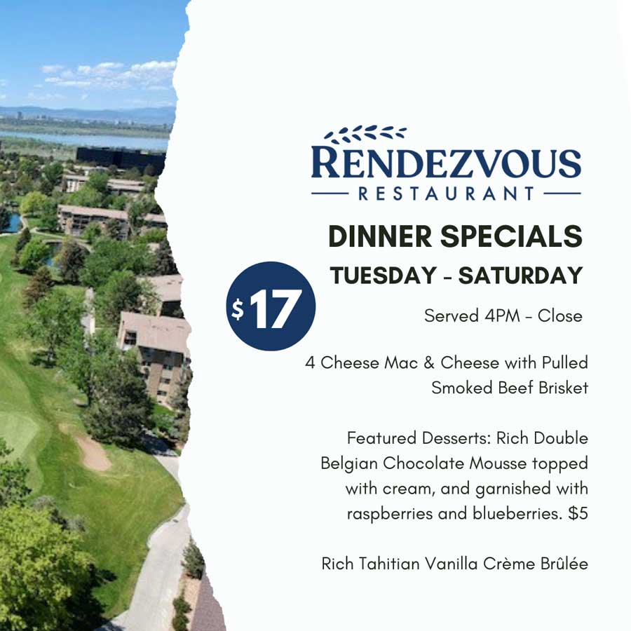 Rendezvous Dinner specials week of February 27, 2024