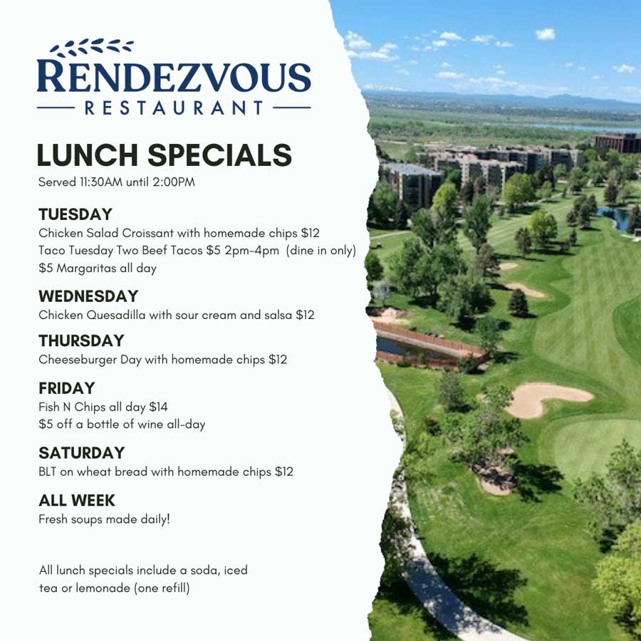 Rendezvous Lunch specials week of February 27, 2024