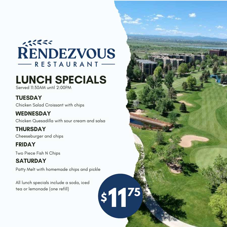 Rendezvous lunch specials for the week of september 26