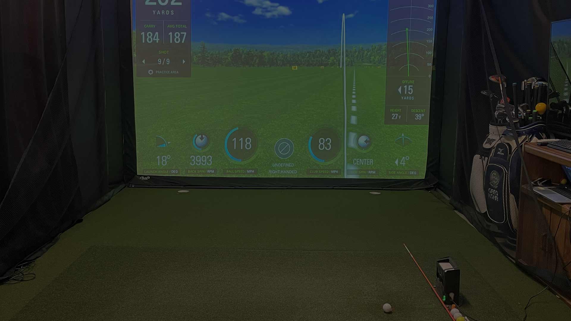 Golf Simulator at Heather Gardens Golf and Rendezvous Restaurant